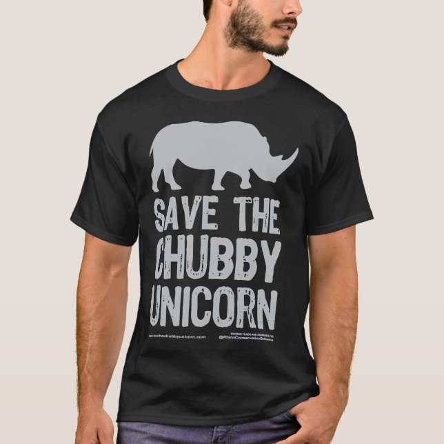 Camiseta Save The Chubby Unicorn - Grey Classic T-Shirt (Frente)