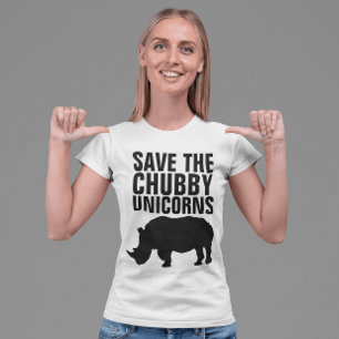 Camiseta SAVE THE CHUBBY UNICORNS Funny t-shirts