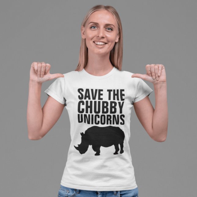 Camiseta SAVE THE CHUBBY UNICORNS Funny t-shirts (Criador carregado)