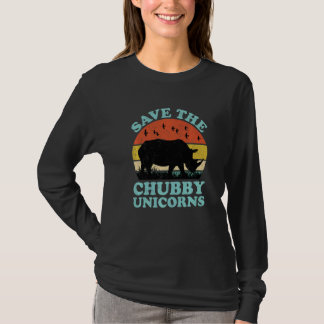 Camiseta Save The Chubby Unicorns Rhino  Animal Rights Acti