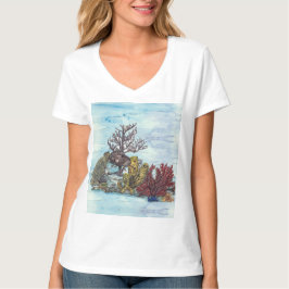Camiseta Save The Coral Reefs Handpainted