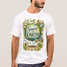 Save the Earth – Eco-Friendly Nature Illustration