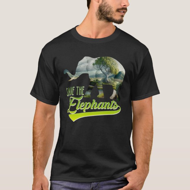 Camiseta Save the Elephants protected species Animal welfar (Frente)