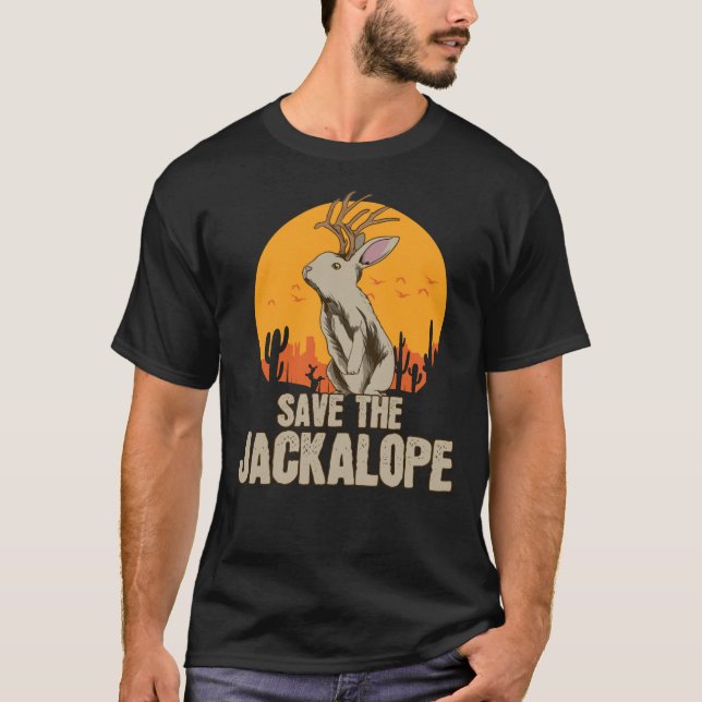 Camiseta Save The Jackalope Mythical Mystical Creature Clas (Frente)