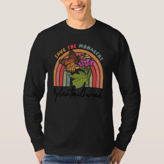 Camiseta Save The Monarchs Plant More Milkweed Flower Retro
