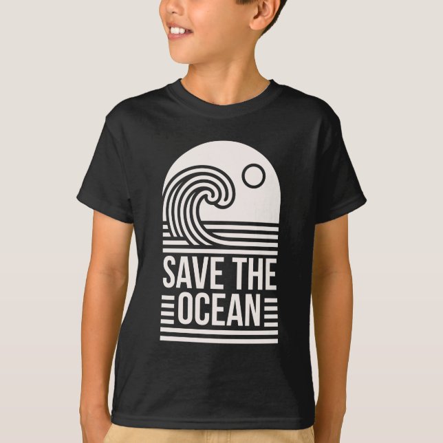 Camiseta Save the ocean protection conservation volunteer (Frente)