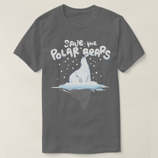 Camiseta Save the Polar Bears Climate Awareness  Earth Day  (Frente do Design)