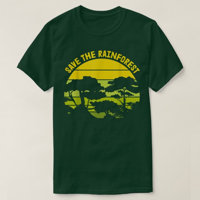Camiseta Save The Rainforest Shirt Earth Day Save Earth Ins (Frente do Design)