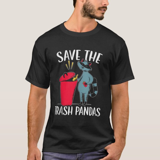 Camiseta Save The Trash Pandas Raccoon Wildlife Animal (Frente)
