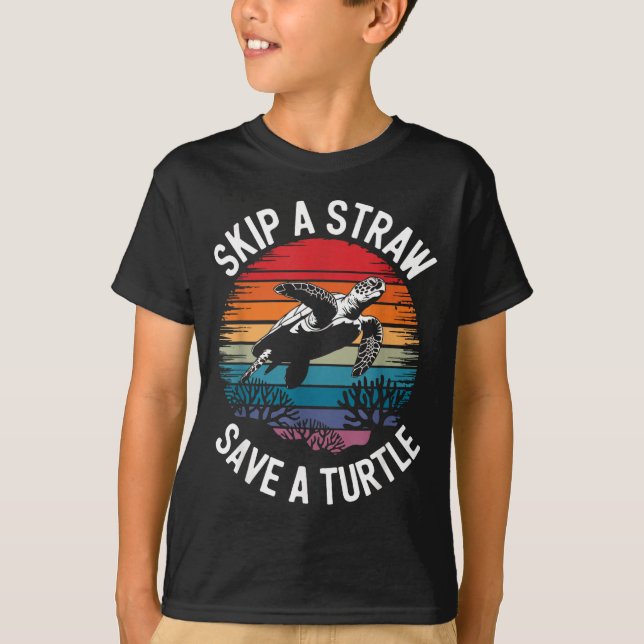 Camiseta Save Turtles Sea Ocean Turtle Shirt  (Frente)