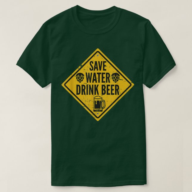Camiseta Save Water Drink Beer  (Frente do Design)