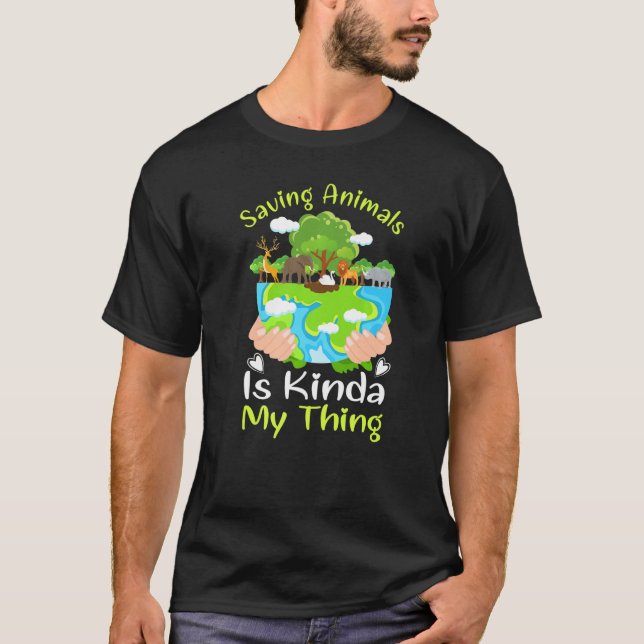 Camiseta Saving Animals Is Kinda My Thing (Frente)