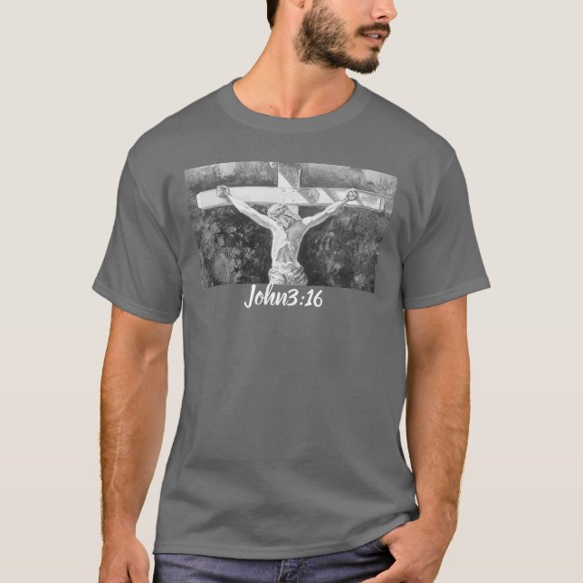 Camiseta SAVIOR John 3:16 Batista Páscoa de Natal (Frente)