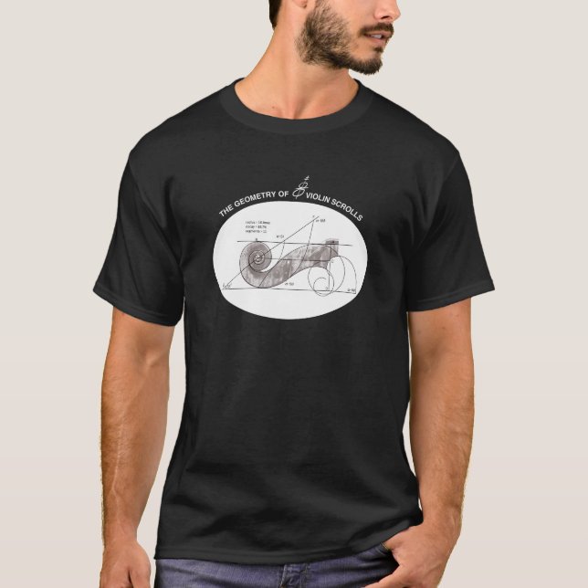 Camiseta Savoir Faire Violin Scrolls Dark T-Shirt (Frente)