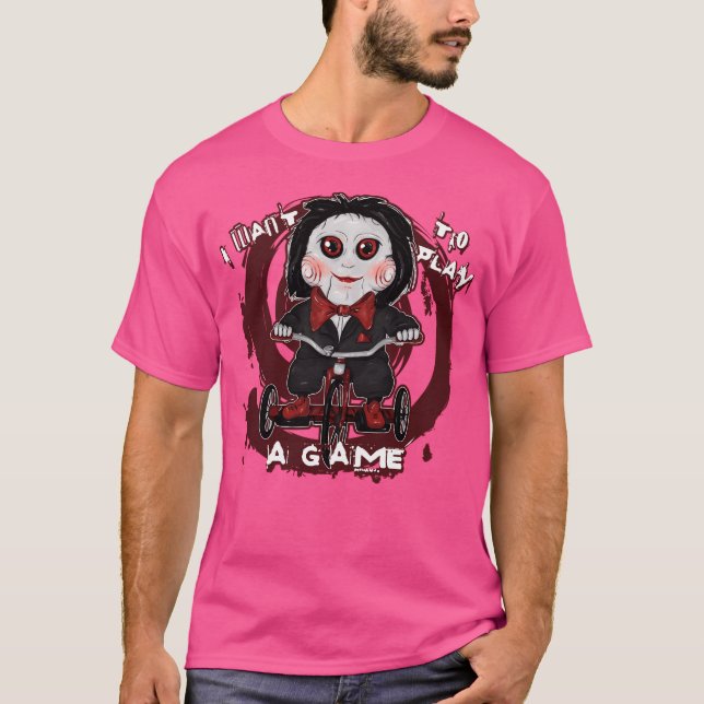 Camiseta Saw Doll Com Triciclo (Frente)