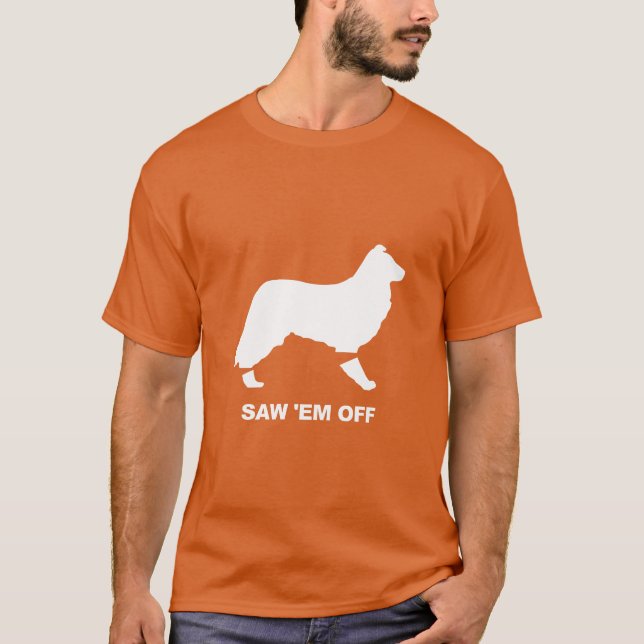 Camiseta Saw 'Em Off - Logotipo Rivalente Longhorn (Frente)