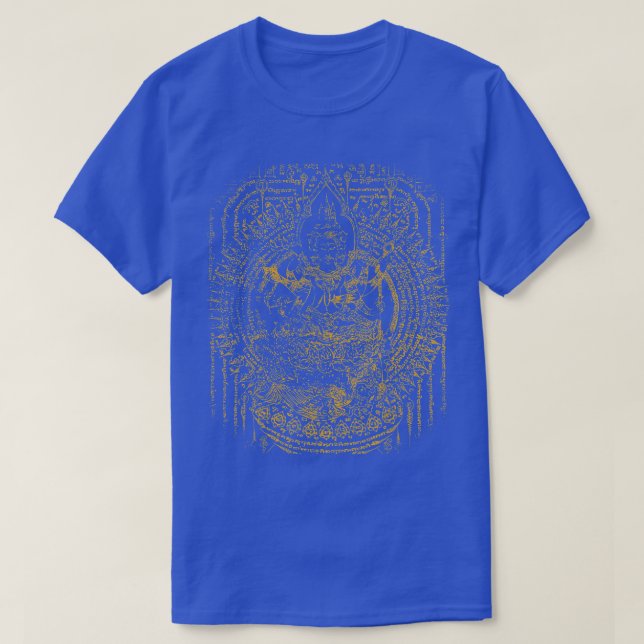 Camiseta Sawadee Thai Tradicional Sak Yant Tailandês Twin T (Frente do Design)