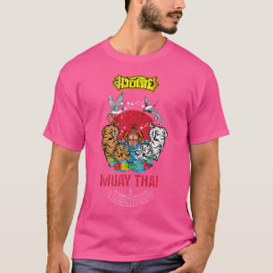 Camiseta Sawadee Thai Traditional Sak Yant Thai Twin Tiger