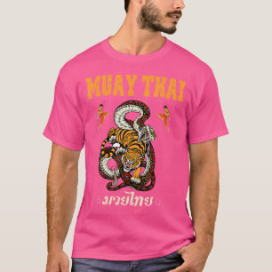 Camiseta Sawadee Thai Traditional Sak Yant Thai Twin Tiger