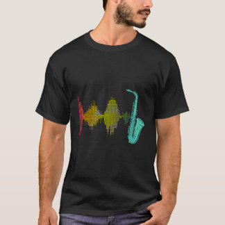 Camiseta Sax Player Soundwave Jazz Lover Saxofonista Saxofo