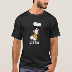 Camiseta Saxo-bone Funny Bone Funny Music Pun Dark BG
