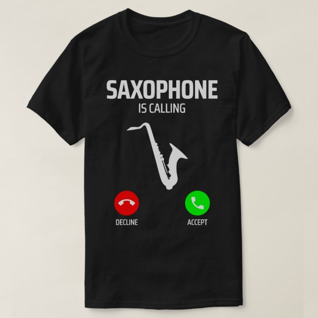 Camiseta saxofone 1 (Frente do Design)