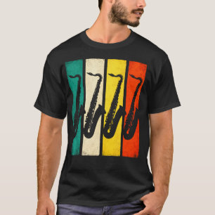 Camiseta Saxofone - Banda de Jazz Retro