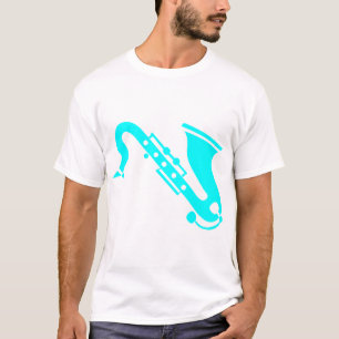 Camiseta Saxofone - Ciano