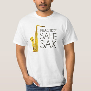 Camiseta Saxofone do cofre forte da prática