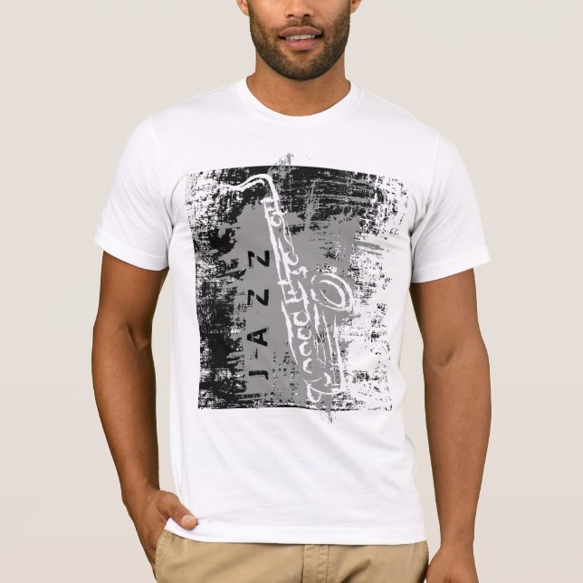 Camiseta Saxofone do jazz (Frente)