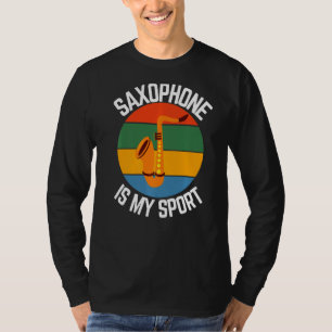 Camiseta Saxofone é meu esporte, fãs saxofônicos