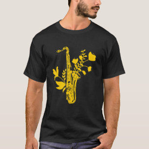 Camiseta Saxofone Flores Musicais Saxo