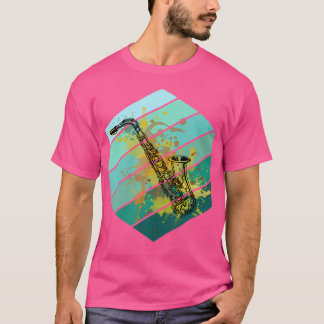 Camiseta Saxofone Jazz Music Retro Vintage Classyle S