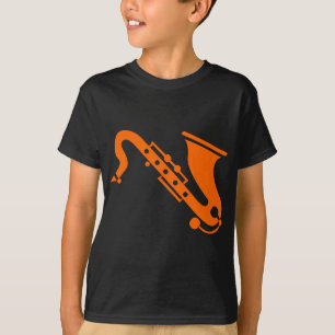 Camiseta Saxofone - Laranja