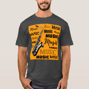 Camiseta saxofone, música