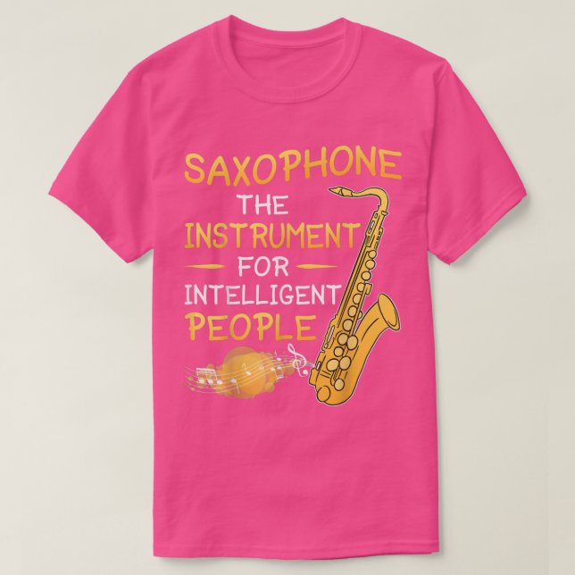 Camiseta Saxofone, o Instrumento para Pessoas Inteligentes  (Frente do Design)