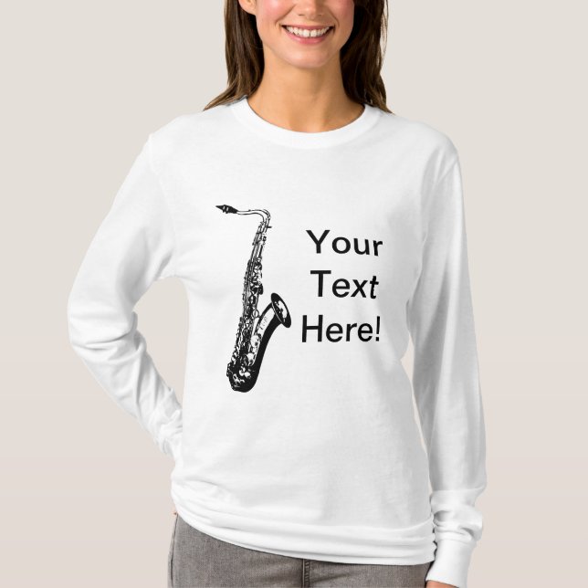 Camiseta Saxofone personalizado (Frente)