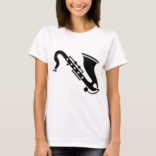 Camiseta Saxofone - preto