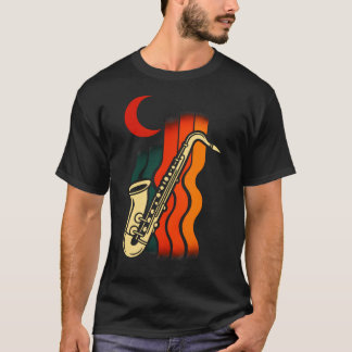 Camiseta Saxofone Retro - Amantes de Música Jazz