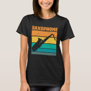 Camiseta Saxofone Retro Vintage Instrumento Musical Saxofon