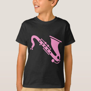 Camiseta Saxofone - rosa
