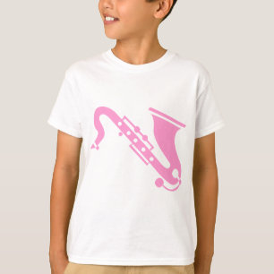 Camiseta Saxofone - Rosa