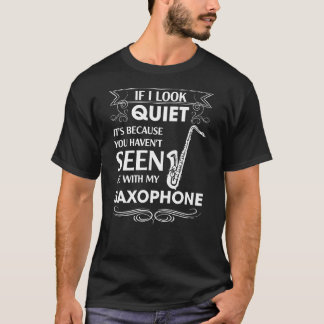 Camiseta Saxofone se eu parecer quieta