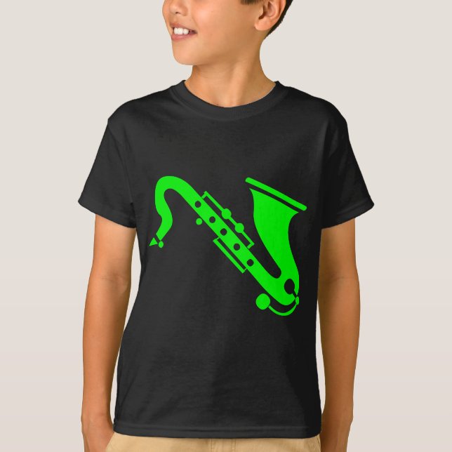 Camiseta Saxofone - Verde (Frente)