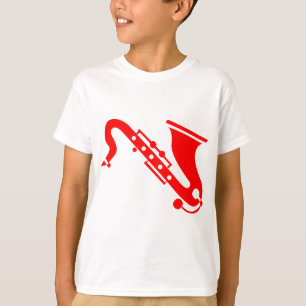 Camiseta Saxofone - vermelho