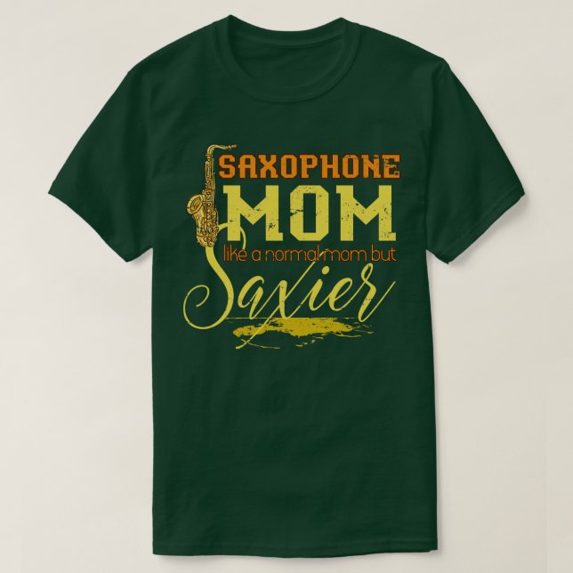 Camiseta Saxofonista Mãe Música Oferta Saxofone (Frente do Design)
