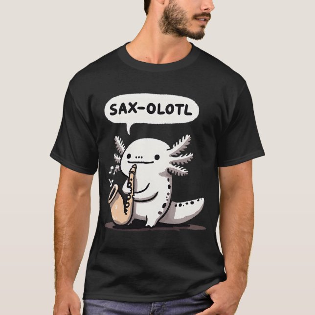 Camiseta Saxolotl saxofones (Frente)