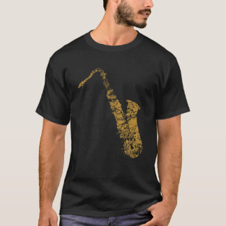 Camiseta Saxophone Motif For Jazz Musicians Saxophone Playe