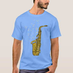 Camiseta Saxophone Player Jazz Music Notes Saxophonist Saxo
