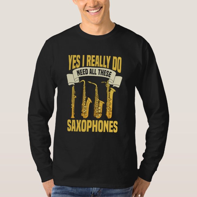 Camiseta Saxophone Player Music Jazz Musician Saxophonist (Frente)